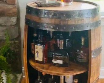 Handgemachter Bourbon Barrel Schrank Whisky Bier Wein Geschäft Schränke Holz Wohnzimmer Dekorativ