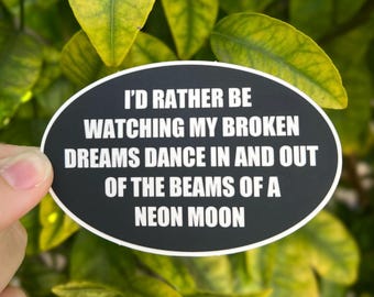 Neon Mond Aufkleber