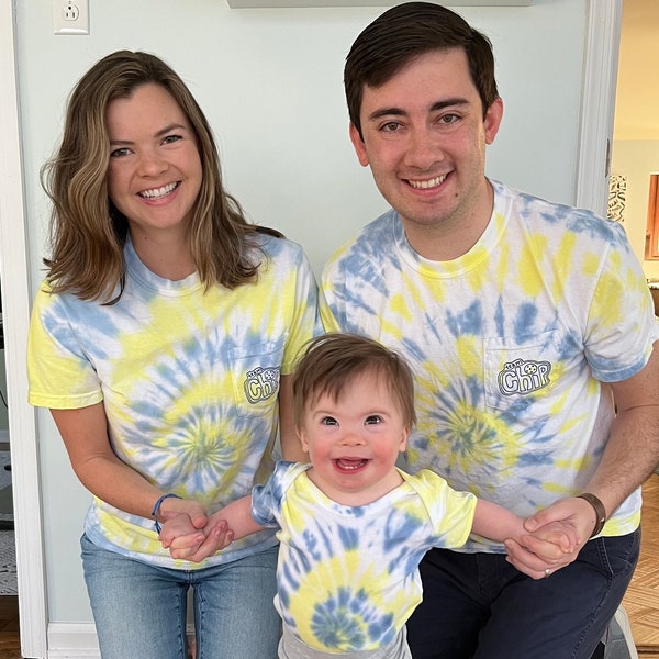 T-shirt tie-dye Team Chip pour la Journée mondiale de la trisomie 21