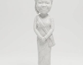 Estatua de muñeco 3D personalizado blanco de la Orden de la Estrella de Oriente (OES)