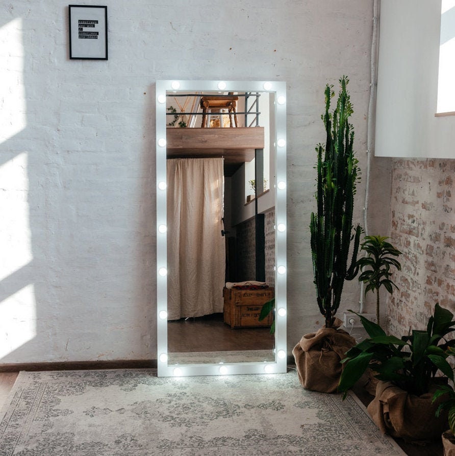 Hollywood mirror with lights large lighted showroom mirror Etsy