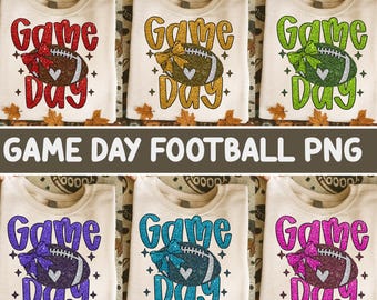 Preppy Glitter Football Png, Game Day Football PNG, Retro Checkered Football Png, Football Team Colors, Girly Fall Football Mom, Team Spirit