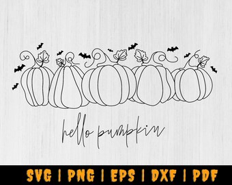 hello pumpkin svg, fall pumpkin svg, thanksgiving svg, autumn svg, fall shirt svg, thanksgiving gift, halloween svg, cut files for cricut