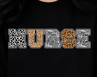 Nurse Png, Nurse Life Png, Nurse Leopard Print PNG, Nurse Floral Png, Flower Png, Nurse Sublimation Design