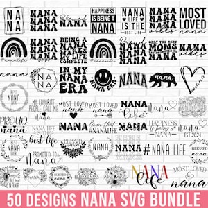 Nana-Svg-Bundle, Nana-Shirt-Svg, gesegnete Nana-Svg, Nana-Leben-Svg, Geschenk für Nana, Nana-T-Shirt-Design, Familien-Svg, Enkelkind-Svg, SVG-Schnitt-Datei