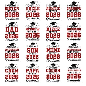 Dumna rodzina absolwenta rocznika 2026 (SVG), Dumna rodzina absolwenta (SVG), Klasa 2026, Ukończenie szkoły (SVG), Pakiet ukończenia szkoły (SVG) z 2026 r., Rodzina absolwenta (SVG) zdjęcie 3