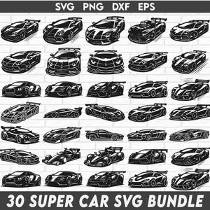 Super Auto SVG Bundle, Super Auto dxf, Super Auto png, Super Auto Vektor, Super Auto Clipart, Sport Auto SVG Bundle, Sportwagen svg, Sport Auto dxf