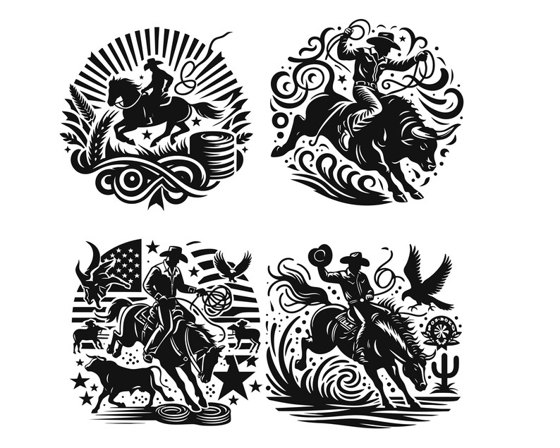 Let's Rodeo Vector Rodeo SVG Bundle, Rodeo Dxf, Rodeo Png, Rodeo Vector, Rodeo Clipart ...
