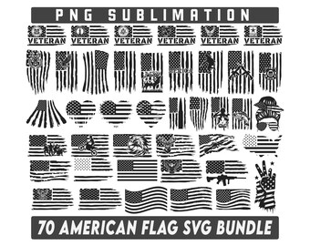 Amerikansk flagga SVG-paket, USA-flagga Svg, 4 juli Svg, USA-flaggsilhuett, amerikansk flagga militär svg, veteran nödställd svg, nödställd flagga svg