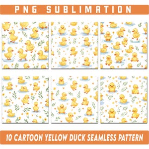 Duck Seamless Pattern png bundle, Rubber Ducky Seamless Pattern, Watercolor Duck Repeat Pattern, Cute, Fabric Pattern, Duck Digital Paper