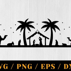Nativity Scene SVG, Nativity SVG, PNG, eps, dxf, Nativity Barn Svg instant digital download