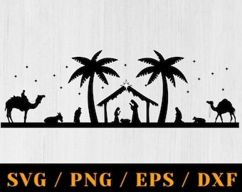 Nativity Scene SVG, Nativity SVG, PNG, eps, dxf, Nativity Barn Svg instant digital download