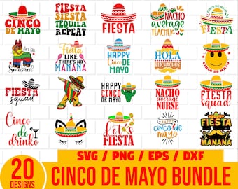 Cinco de Mayo SVG Bundle, Cinco De Mayo Shirt Svg, Tequila Svg, Mexican Fiesta Svg, Tacos Svg, Party Svg, Fiesta Svg, Cinco de Mayo Designs