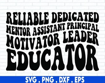 Assistant Principal SVG, School Staff SVG, Back To School SVG, Teacher Svg, Png, Dxf, Svg Files For Cricut, Sublimation Designs Downloads
