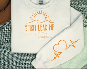 Spirit Lead Me Svg Png, Double Boho Christian Quote SVG, Sleeve Shirt ...