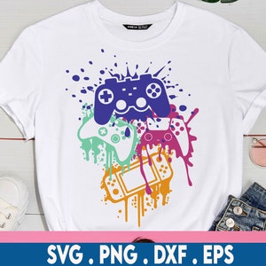 Lustiges Spielen, Videospielregler Colorpop svg, Spiel-Player, cooles Geschenk für Gamer, svg, Png-Dateien für Cricut Sublimation, Gamer png