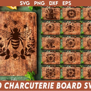 Charcuterie Board SVG-Bundle, Laser-Gravur-Bundle, Sonnenblume SVG-Laserdateien, perfekt zum gravieren und für jedes andere Kunsthandwerk