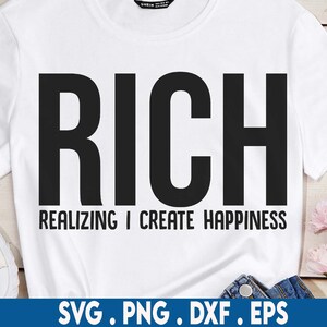 SVG rico, SVG de felicidade, SVG manifesto, SVG de manifestação, SVG de mantra, SVG de afirmação, SVG de visualização, SVG de luxo, SVG rico, milionário