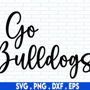 Go Bulldogs SVG ファイル、手書き SVG、Cricut SVG、シルエット SVG