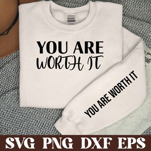 Elegant Christian Faith Quote SVG PNG, You Worth it Floral Quote Svg, Christian Shirt svg, Bible Verse svg, Scripture svg, Religious Svg