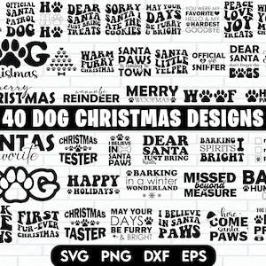 Dog Christmas svg Bundle, Funny Dog svg, Dog Quote svg, Dog Lover svg, Dog Bandana svg, Christmas Dog svg, Funny Christmas Dog svg