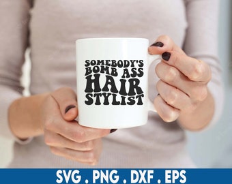 TSOTMO Friseur-Geschenk-Tasche – „Somebody‘s Bomb Ass Hairstylist“, 32 X 21 Cm, Canvas