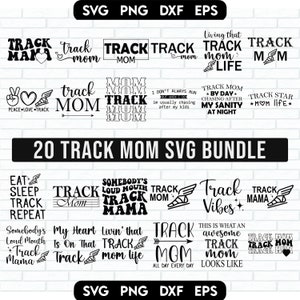 Track Mom SVG Bundle, Track Vibes SVG, Marathon SVG, Cross Country Mom SVG, Leichtathletik SVG, Track Mom Shirt Png, Track Mom Cricut