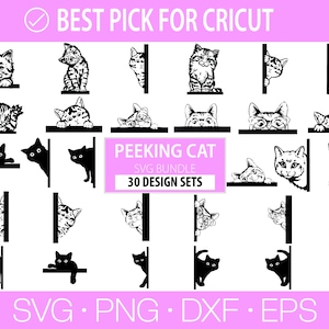 Peeking Cat Svg, Cat SVG, Black cat svg, Peeking cat clipart, Peeping cat SVG, Striped kittens Svg, Fur Kitten Svg, Cat clipart, funny cat