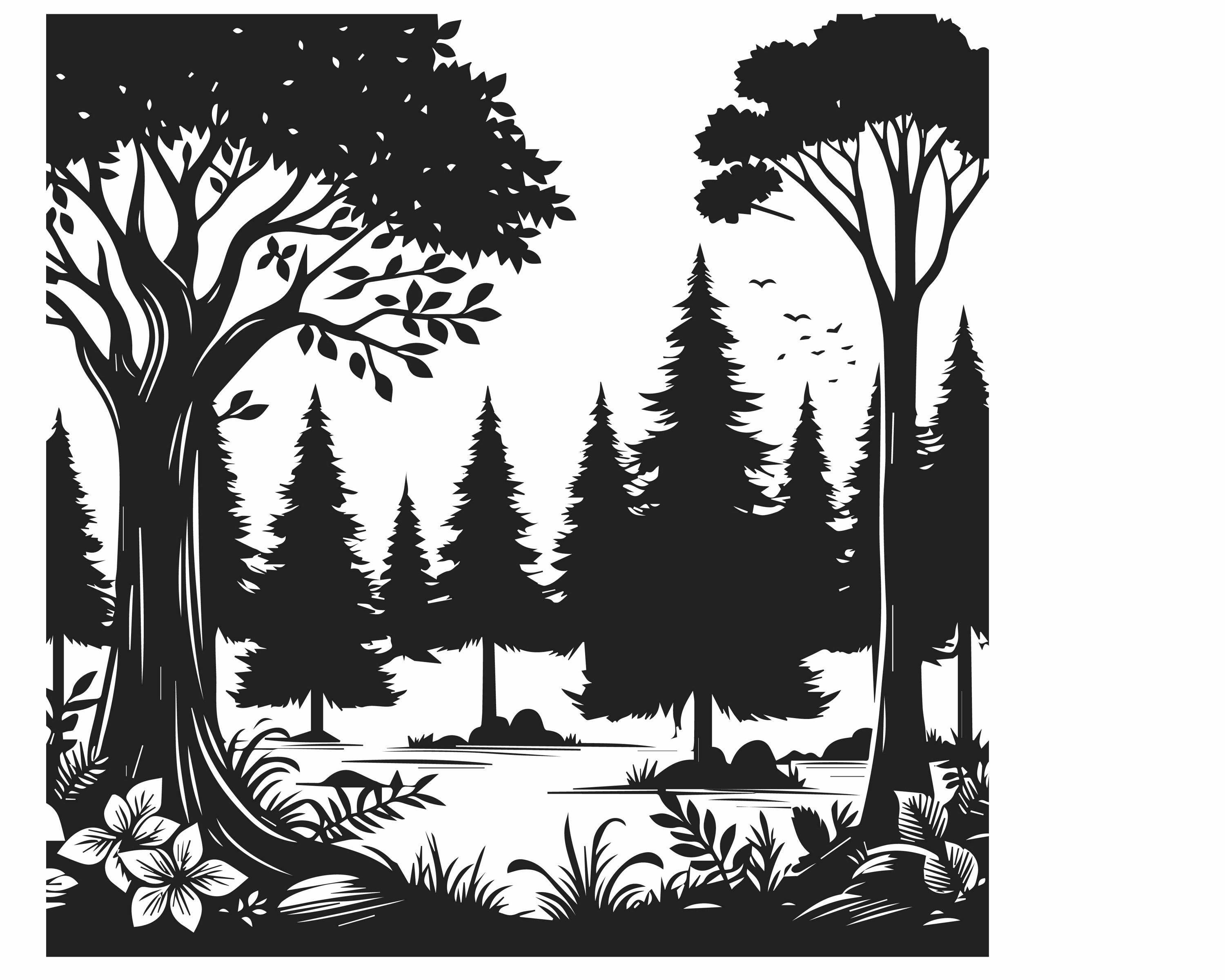 Forest Scene Svg Bundle, Landscape Svg, Forest Svg, Adventure Svg ...