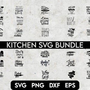 Kitchen SVG Bunlde, Kitchen Sayings Svg, Kitchen Svg, Kitchen Cut File, Chef Svg, Funny Kitchen, Baking Svg, Cooking Svg, Kitchen Quotes Svg