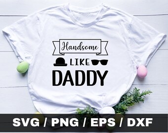 Beau tout comme papa Svg, bébé Svg, bébé garçon Svg, bébé Onesie Svg, nouveau-né Svg, nouveau bébé Svg, tout-petit Svg, beau comme papa png