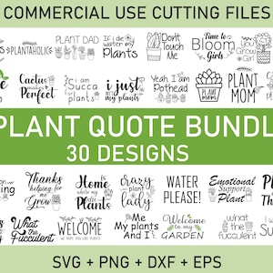 Plantenliefhebber SVG Bundel, Plant svg, Plant Quotes Svg, kamerplant svg, Plant Mom Svg, grappige plant quote, tuin quote svg, gekke plant dame svg