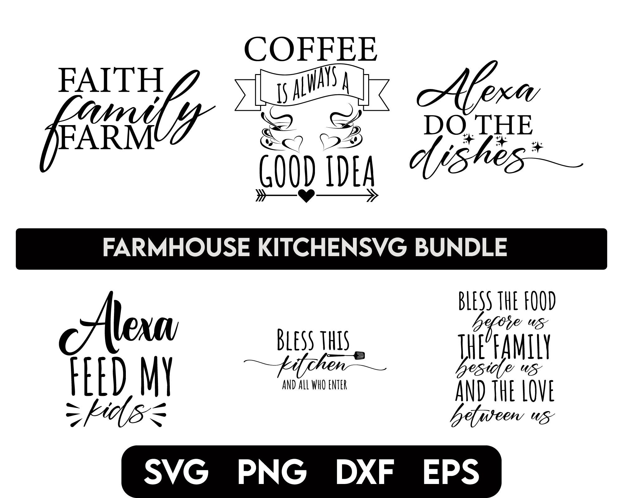 Farmhouse Kitchen Svg Bundle, Kitchen Sign Making Svg, Kitchen Sign Svg ...