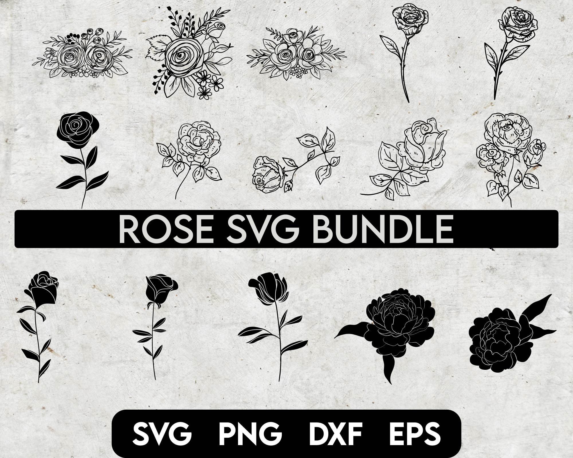 Rose Svg Bundle ROSES Svg Rose Clipart Bundle Rose Svg Cut - Etsy Australia