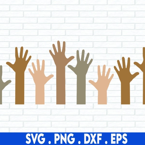 Hands SVG, Hands of Different Races SVG, Body Part svg, Hands Clipart, Unity SVG, Skin Color svg, Cut File Cricut, Silhouette