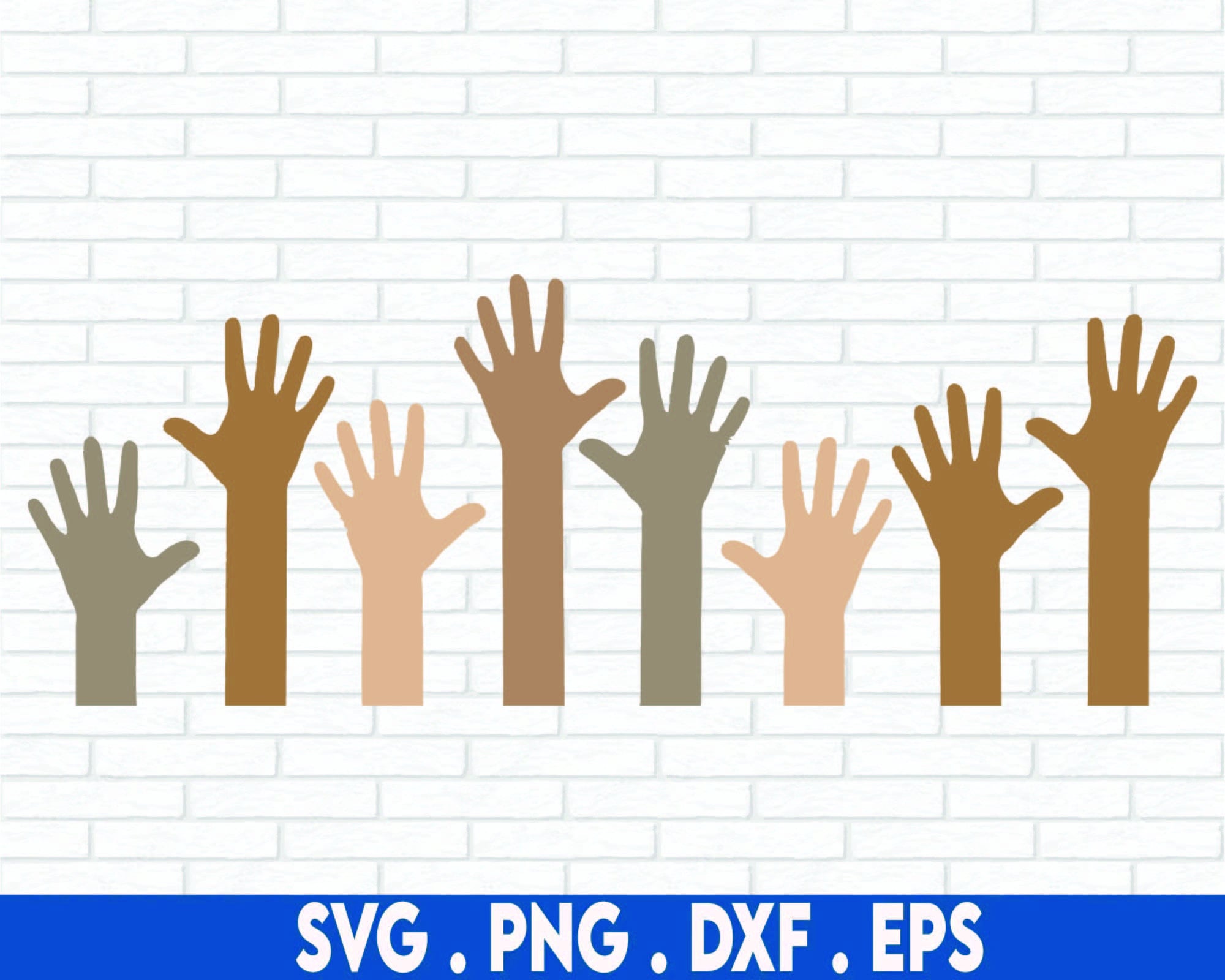 Hands SVG, Hands of Different Races SVG, Body Part svg, Hands Clipart, Unity SVG, Skin Color svg, Cut File Cricut, Silhouette