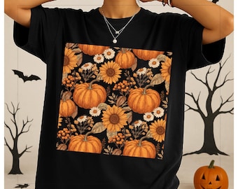 Boho Floral Fall Png, Pumpkin Season Png, Fall Pumpkin Sublimation Shirt Png, Pumpkin png, Thanksgiving Png, Autumn Vibes Png, Fall Shirt