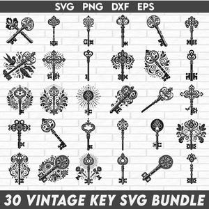 Key SVG, Key Clipart, Keys Svg Bundle, Magic Key Svg, Vintage Key Svg, Lock Svg, Key Lock Clipart, Key Vector, Key Cut File, Key Silhouette