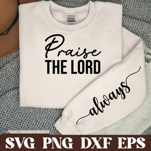 Lode al Signore Svg Png, Elegante Boho Christian Citazione SVG, Manica Camicia Design Svg, Fede PNG Citazioni ispiratrici Svg, Dio Svg, Gesù SVG