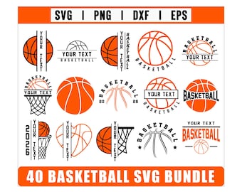 Svg di basket, Svg del giorno della partita, Monogramma diviso per basket, Svg sportivo, Svg della mamma del basket, Svg del nome personalizzato della squadra di basket