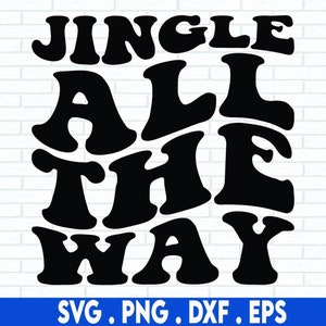 Jingle den ganzen Weg svg geschnitten Datei, festliche Urlaub Shirt Design, fröhlich Weihnachten svg, Handlettered geschnitten Datei für Cricut oder Silhouette