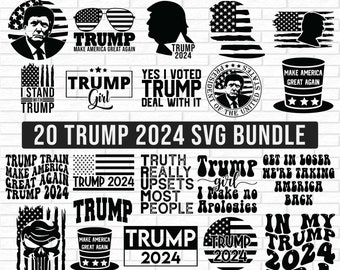 Trump 2024 SVG-Bundle, Trump 2024 Clipart, Trump Cricut, USA Flagge SVG, Mean Twitters Bundle, Wahl 2024, Donald Trump Flagge, Trump Flagge etc