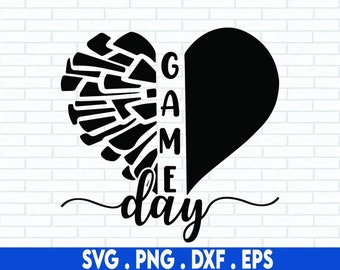 Spieltag svg, Cheer svg, Cheerleader svg, Fußballspiel geschnitten Datei und Sublimation Png, Spieltag jubeln svg Png Dxf Eps