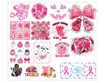 Breast Cancer Png Bundle, Breast Cancer Png, Coquette Boxing Gloves PNG, Pink Ribbon Png, Preppy Breast Cancer Png, Fight Breast Cancer png