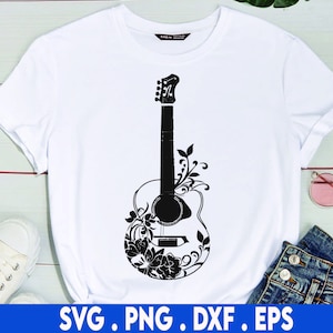 Floral Guitar SVG, Western SVG, Country Girl Svg, Cowgirl Svg, Sublimation Designs Downloads, Country Music SVG