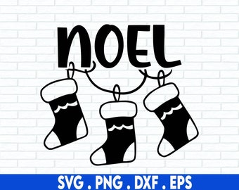 Christmas Stockings SVG, Santa SVG, Noel SVG, Santa Socks Svg, Merry Christmas Svg, Png, Svg Files For Cricut, Sublimation Designs Downloads