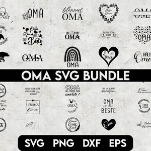German Oma Plotter SVG bundle, Liebe Omi svg, Wreath Split Monogram svg, Heart Rainbow svg, Beste Oma svg, Plotterdatei Oma svg
