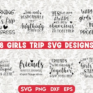 Girls Trip SVG Bundle, Girls Weekend Svg, Girls Trip 2022 Svg, Bijpassende Shirts Svg, Vakantie Svg, Funny Svg Bundle, Girls trip 2023 Svg