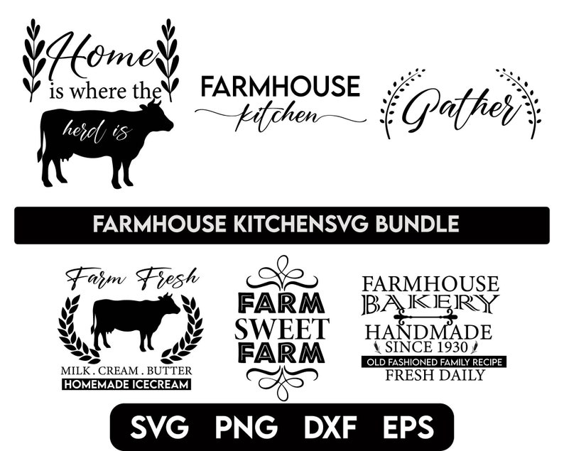 Farmhouse Kitchen Svg Bundle, Kitchen Sign Making Svg, Kitchen Sign Svg ...