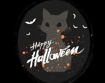 Gatos de Halloween PNG, descarga de diseño digital de sublimación de Halloween, lindo PNG de Halloween, PNG de temporada espeluznante, PNG de Halloween, otoño